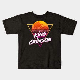 King Crimson - Proud Name Retro 80s Sunset Aesthetic Design Kids T-Shirt